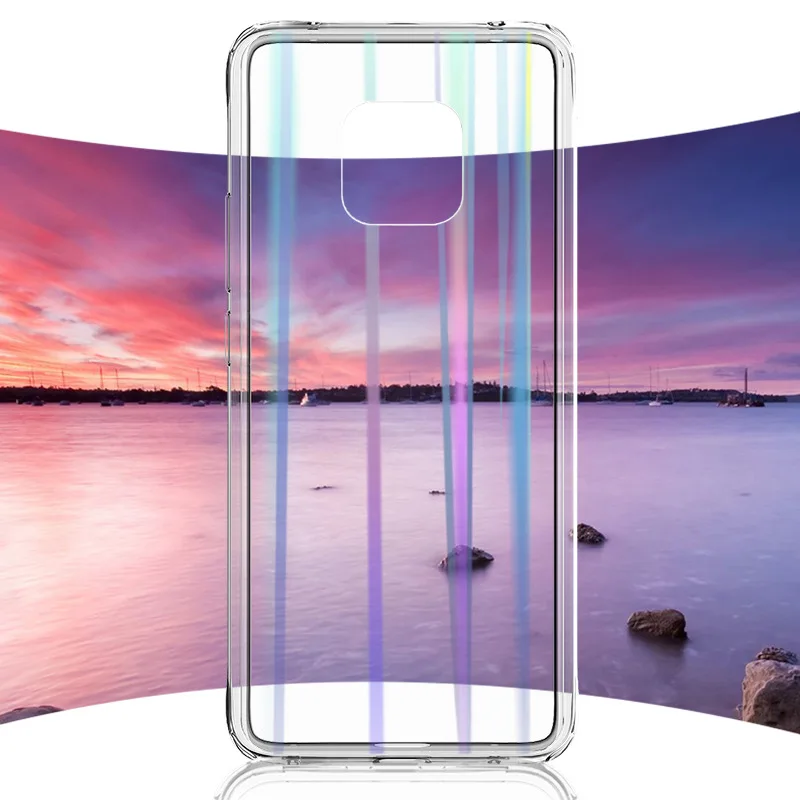 Чехол из закаленного стекла Mate20 Laser для Huawei Mate 20 Pro прозрачный чехол Мягкий бампер