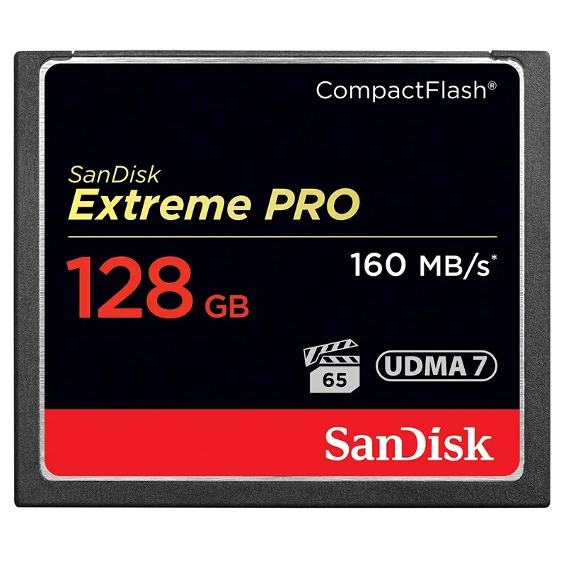 Sandisk Extreme Pro CF карт 64 Гб оперативной памяти, 32 Гб встроенной памяти, 128 Гб карта памяти Compactflash до 160 МБ/с. читать Скорость для цифровой камеры/DSLR пришел - Емкость: 128 ГБ