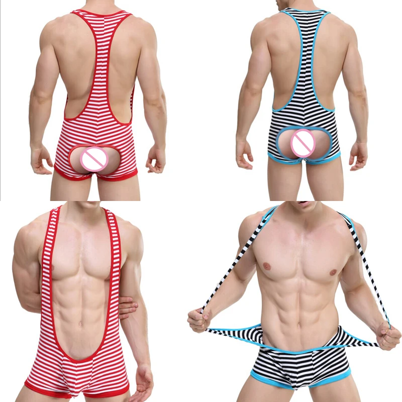 Эротическое Нижнее белье Mankini размера плюс с хлопковой полоской сексуальное
