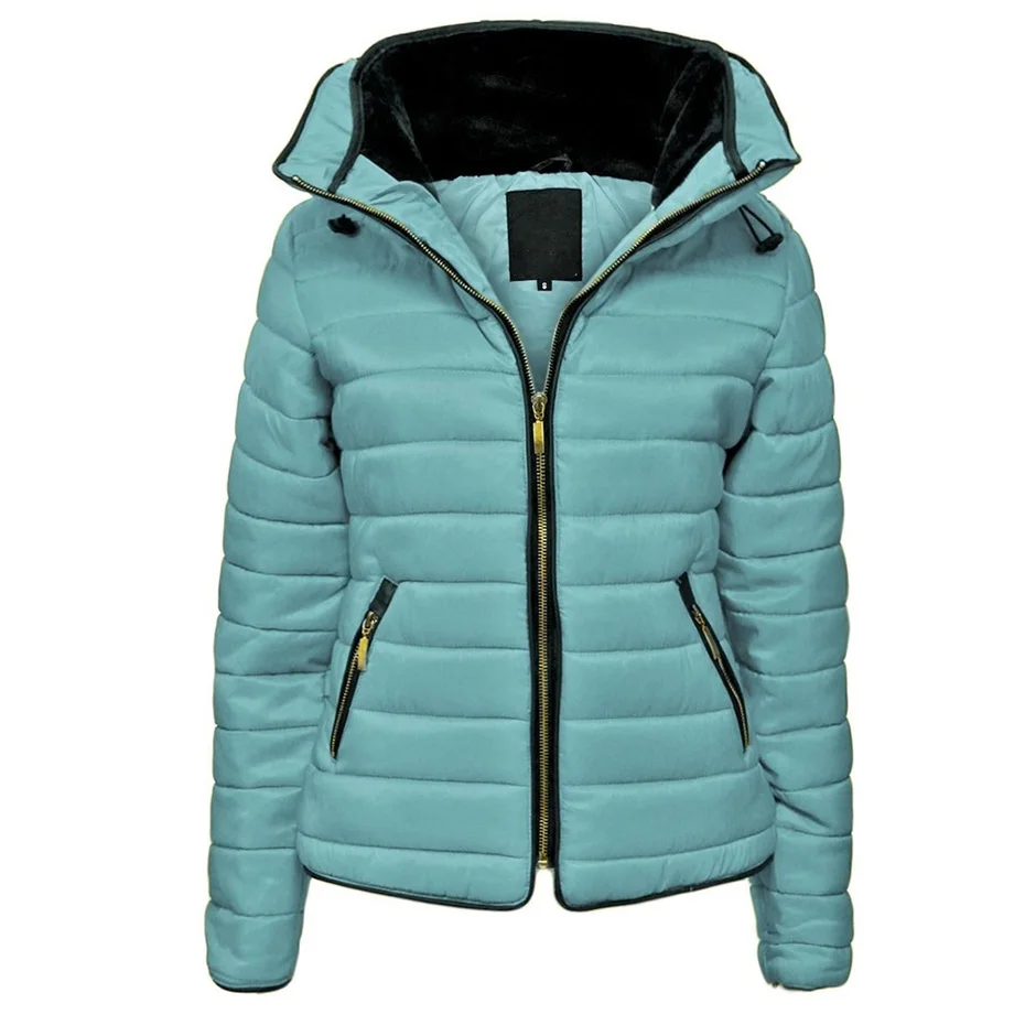 

Zogaa new woman coats winter 2018 puffer jacket parka women brand hooded coats causal slim fit solid color winter coat women