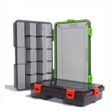 Рыболовная коробка, коробка для рыболовных снастей, съемная коробка для хранения приманки, высокая емкость, красный/зеленый, водонепроницаемый, хорошая воздухонепроницаемость