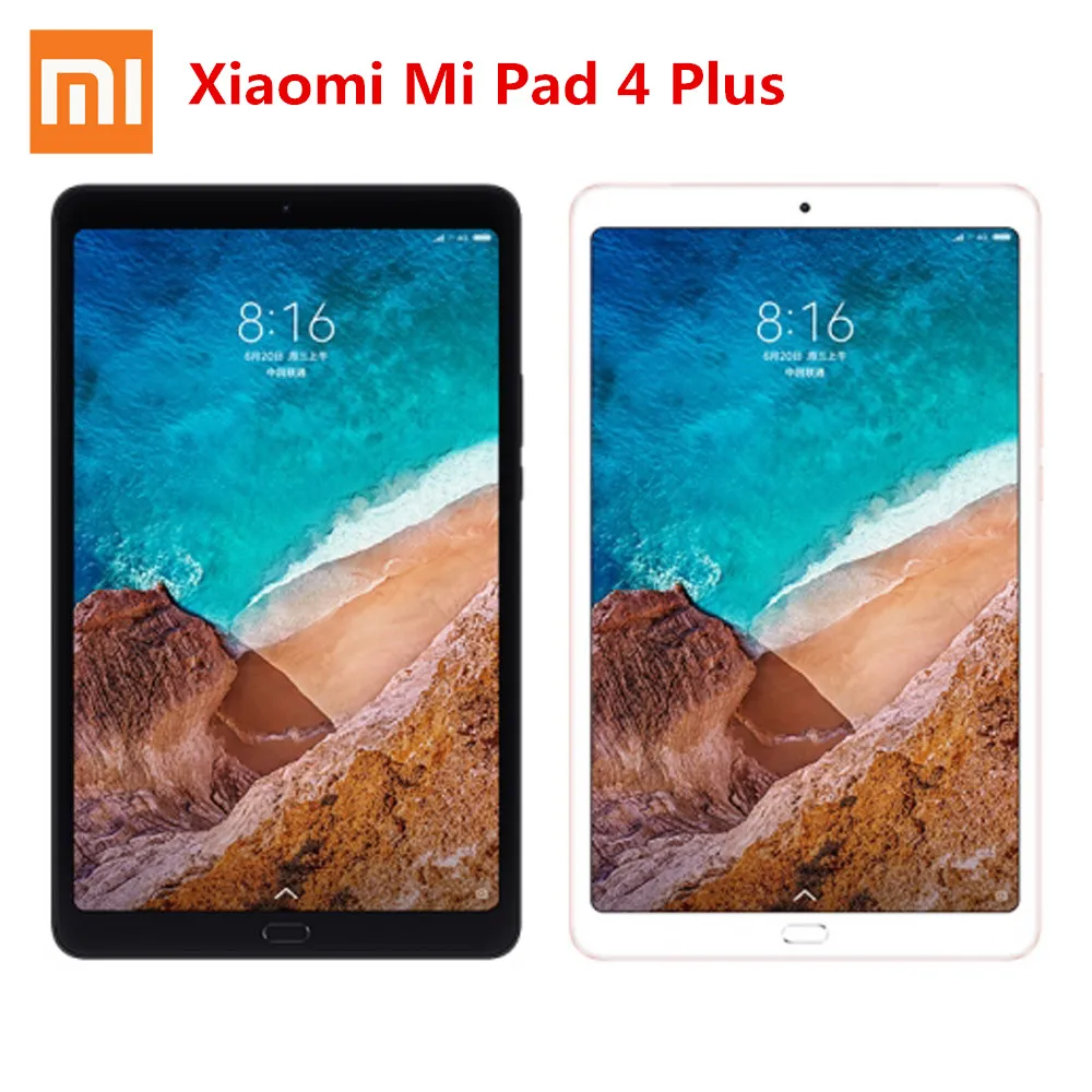 Оригинальный Xiaomi Pad 4 плюс планшеты 10,1 ''экран MIUI 9,0 Qualcomm Snapdragon 660 распознавания лиц ГБ оперативная память 64 Гб/128 EMMC