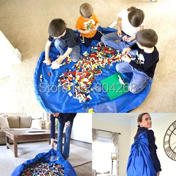 1 шт. портативный детский игровой коврик для малышей большие сумки для хранения игрушки Органайзер коврик для игрушек спальня 150 см Диаметр