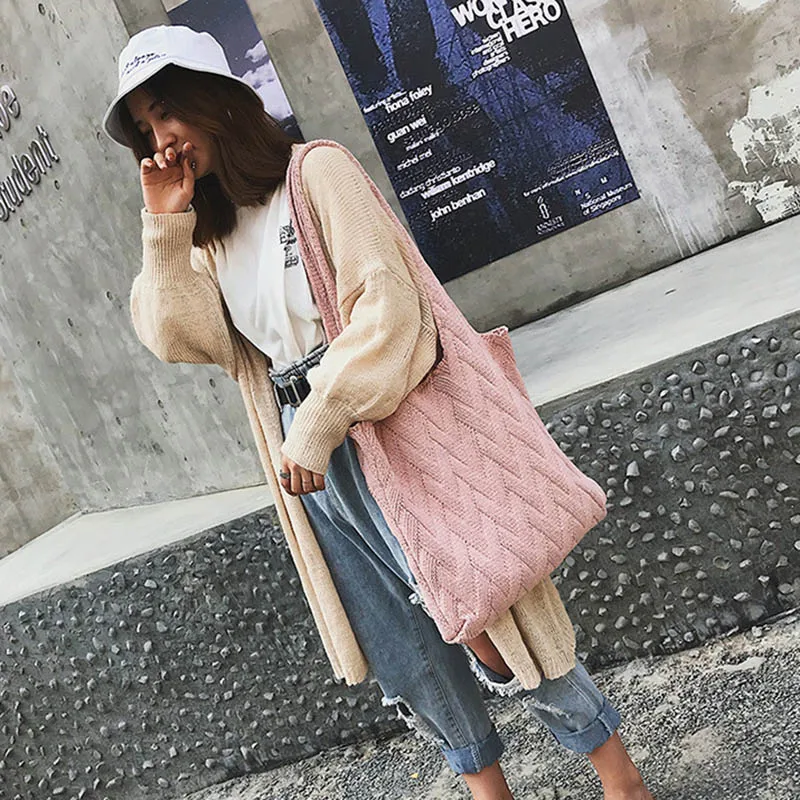 Autumn New Women Fahsion Straw Bags INS Popular Female Exquisite Handbag Large Lady Holiday Weave Shoulder Bag Knit Bolsa SS3399 (4)
