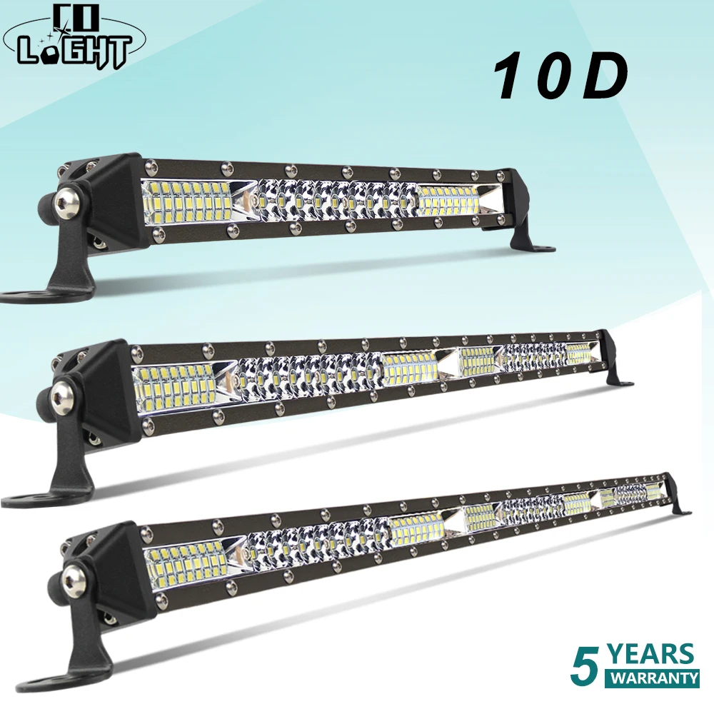 Beste CO LICHT 10D 10 20 30 inch 52 w 104 w 156 w LED Verlichting Bar Combo 4x4 Offroad LED Licht Bar voor Tractor Boot 4WD 4x4 Trucks ATV