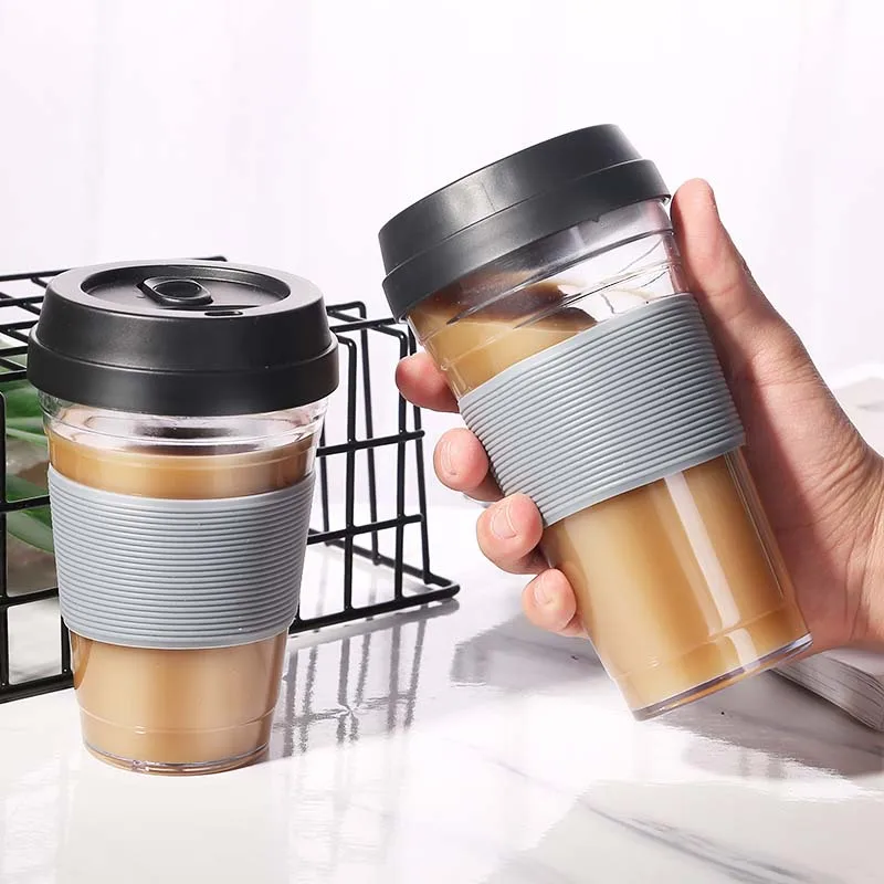 

360/480ml Customizable Coffee Mug PP Safe Travel Eco-Friendly Fashion Design Customize Easy Take BPA free Milk Car Mugs and Cups