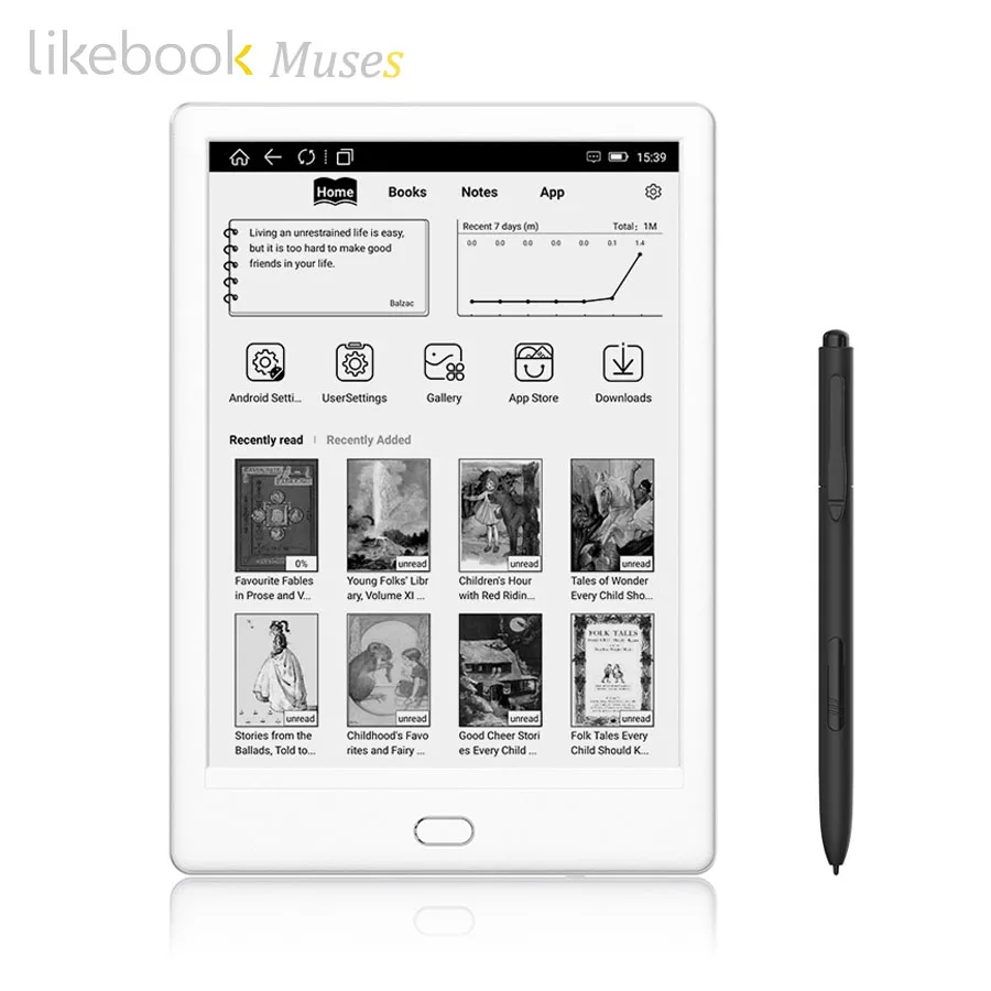 

Send From US Likebook Muses E-Reader with 7.8'' 300ppi E-Ink Touchscreen 8 Core 1.5GHz, Built-in Audible, 2G/32GB Android 6.0