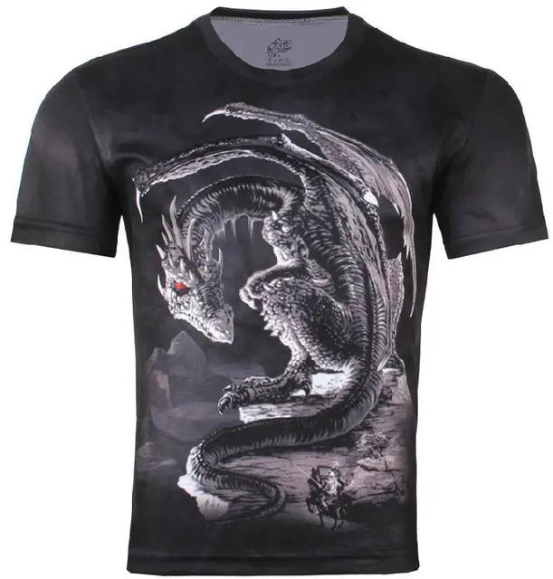 Flying Dragon Print Cool Children 3D T Shirt Summer Short Sleeve T ...