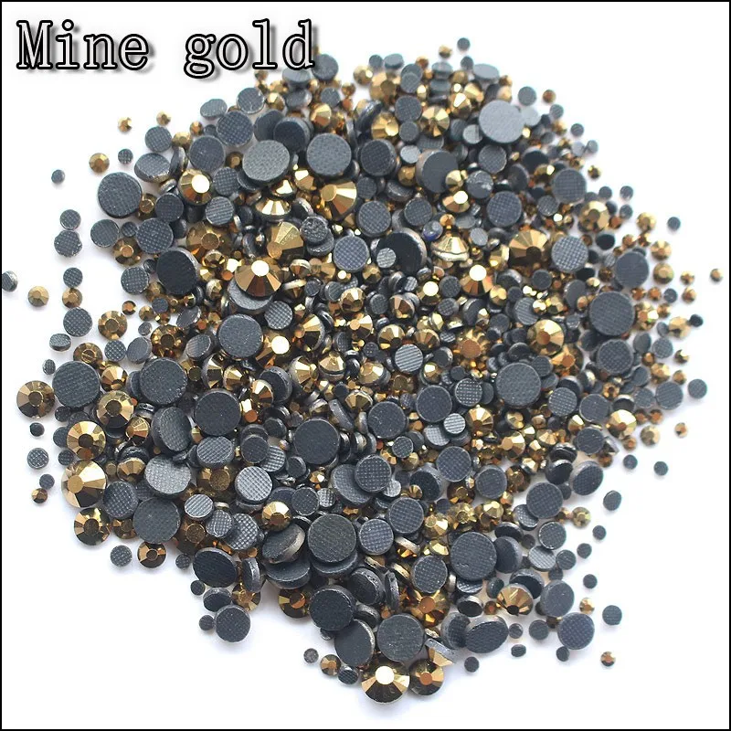 17 Colors Hotfix Iron On Flatback Rhinestones Mix Size(2Mm-6Mm) 2500 Pcs Stones*