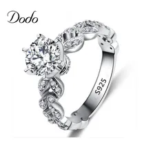 Antique products anillo white gold plated vintage Wedding elegant CZ diamond jewelry rings for women anel bijoux bague femme 97