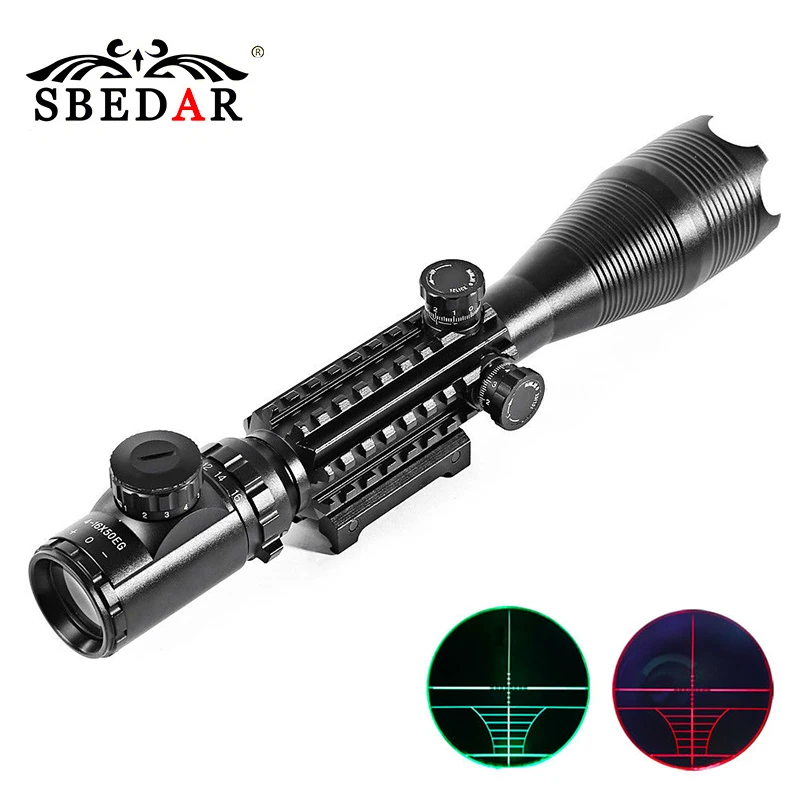 4 16X50 AOEG Riflescope Тактический красный зеленый с подсветкой дальномер Сетка для охоты
