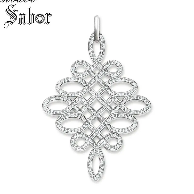 

Pendant Love Knot Zirconia 925 Sterling Silver For Women Fashion Gift Jewelry Pendant Fit Necklace thomas