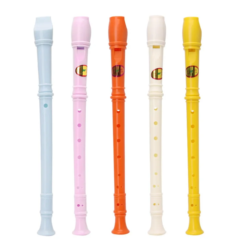 5 Colors Plastic Musical Instrument Recorder Soprano 8 Holes Toys Hot