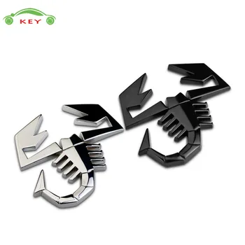 

Car Metal Scorpion Sticker for Abarth 595 500 695 124 spider Punto 1000 204A Auto Emblem Badge Decal Car Styling Accessories