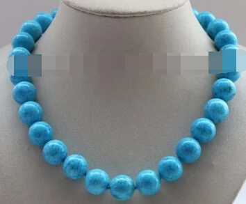 

Miss charm Jew1961 Natural 15mm Round Green Turquoise Necklace