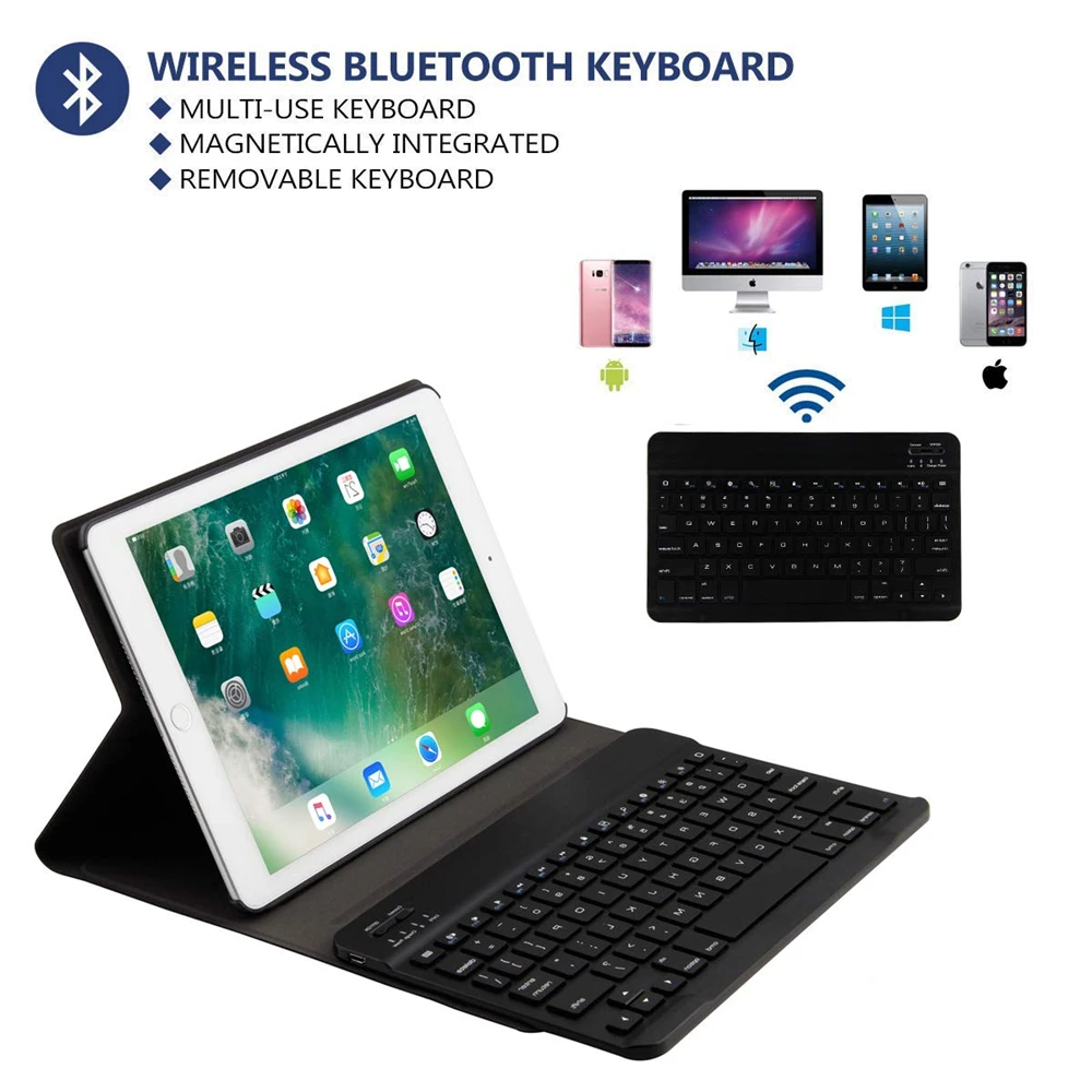 Чехол с клавиатурой Bluetooth для iPad Mini 5 4 3/2/1 Air 1/2 чехол 2017/2018 9 7 Pro 10 11 дюймов 3