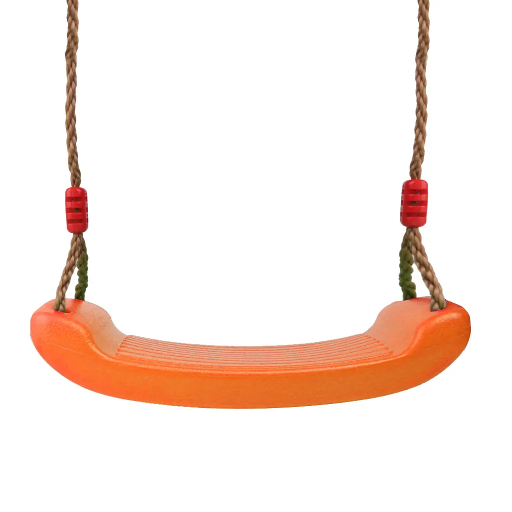 Assento de Balanço Forte com Corda Interno e Externo Ajustável Conjunto Infantil Jardim Parque Diversão Laranja 1 Assento de balanço forte com corda ajustável,