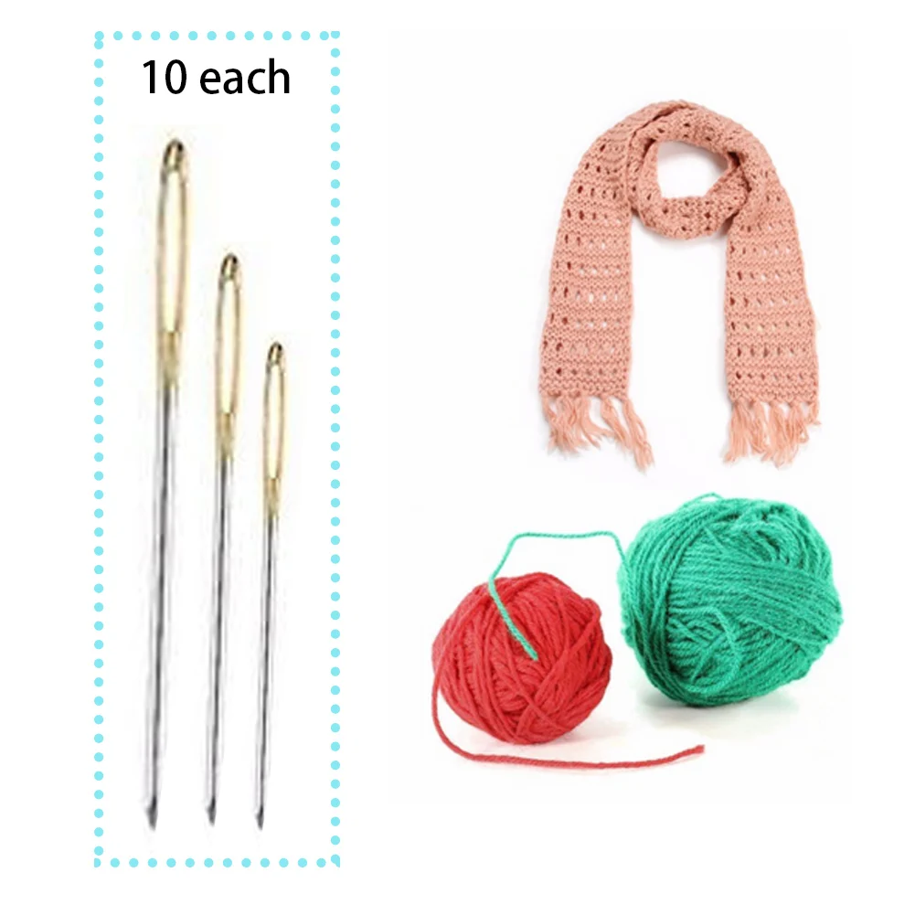 

30pcs/set Sewing Darning Lightweight Large Eye Durable Tapestry Embroidery Needles Set Stitchery Accessories Home Cross Stitch