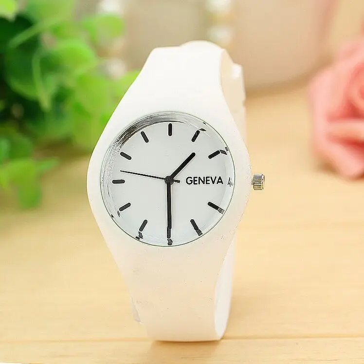 

brand watches women fashion sports quartz watch blue white black red 30M waterproof Reloj Mujer Montre Femme rubber band
