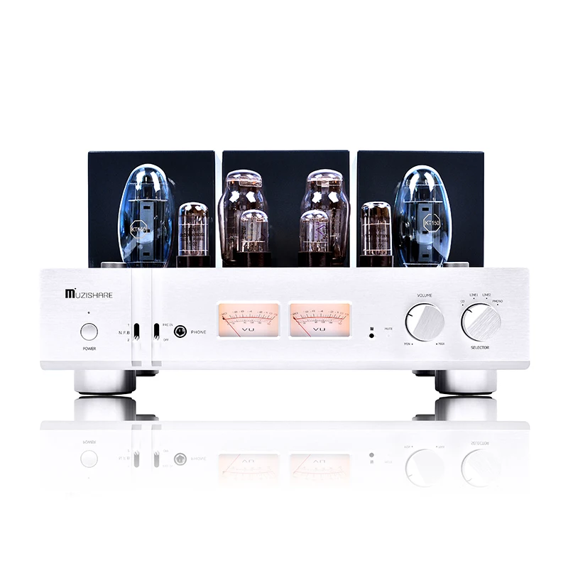 Усилитель трубки Nobsound KT150 Hi Fi Phono Preamp с двумя трубками Одноконтурный усилитель