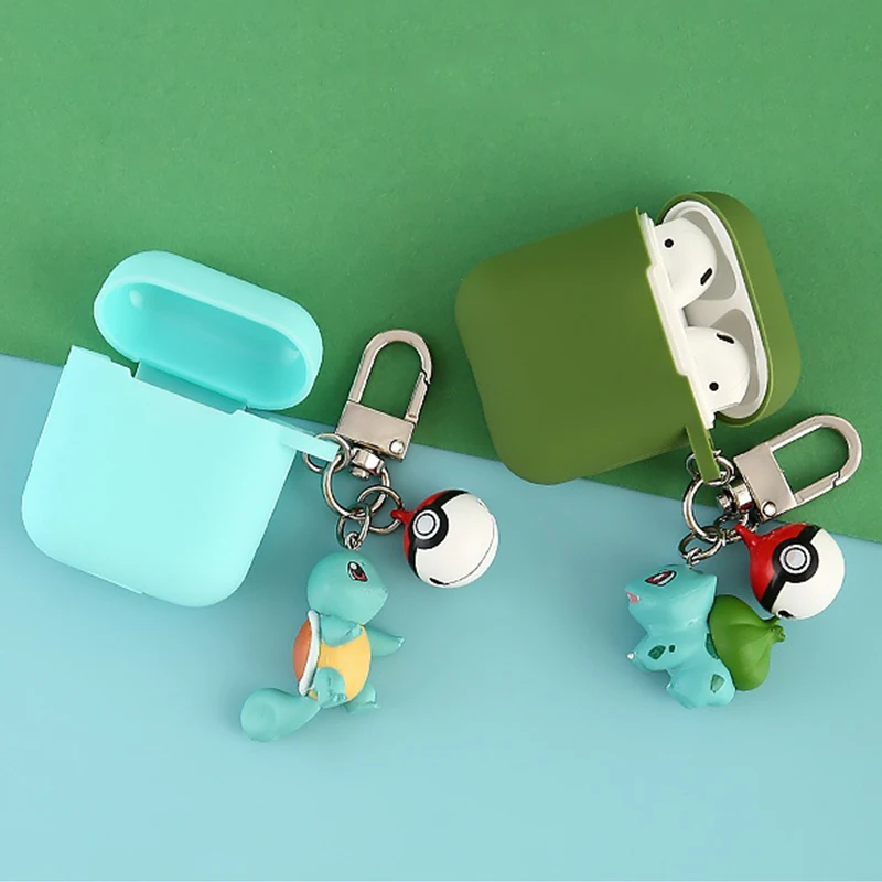 

Cute Japanese Cartoon Silicone Case for Apple Airpods Case Accessories Bluetooth Earphone Case Box Bag Decoration Cover Key Ring