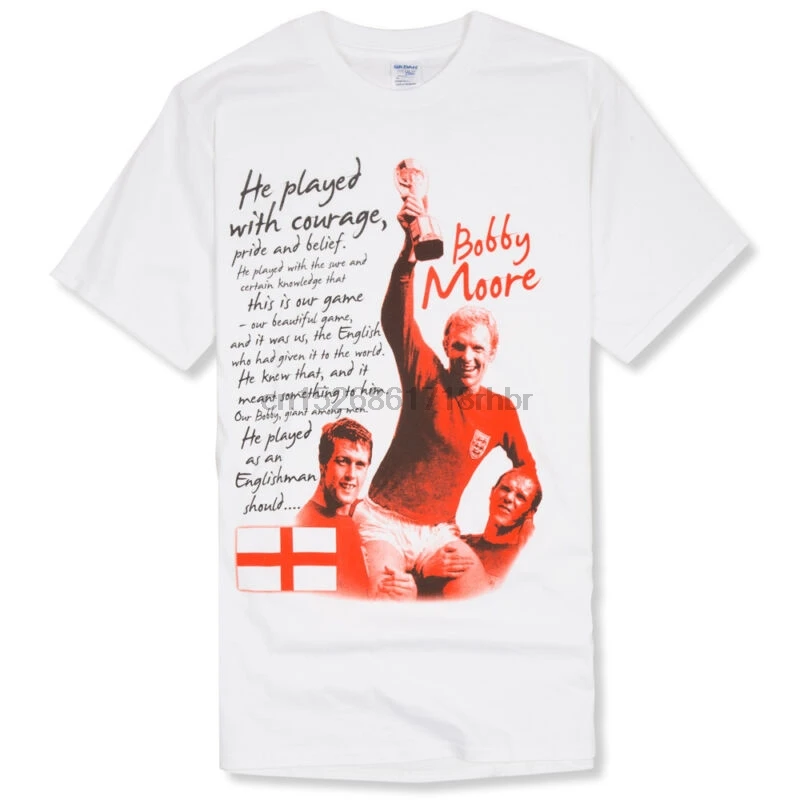 

ENGLAND T-SHIRT OUR BEAUTIFUL GAME - Bobby Moore West Ham St Georges Day