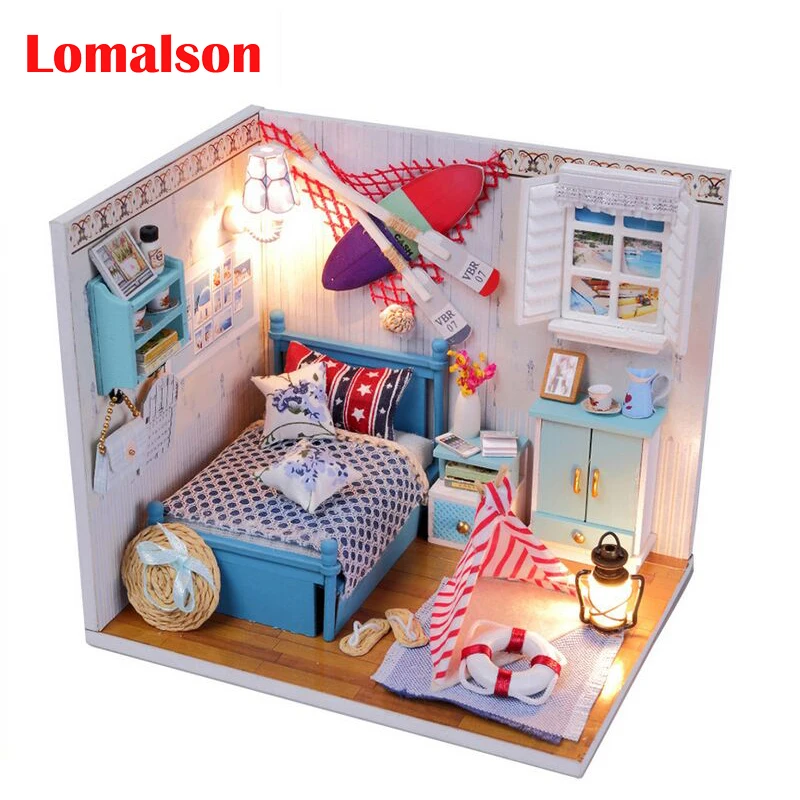 DIY Doll House miniatura 3D Wooden Dollhouse miniature Furniture For Children Toys dolls houses Birthday Gift DIY Doll House miniatura 3D Wooden Dollhouse miniature Furniture For Children Toys dolls houses Birthday Gift
