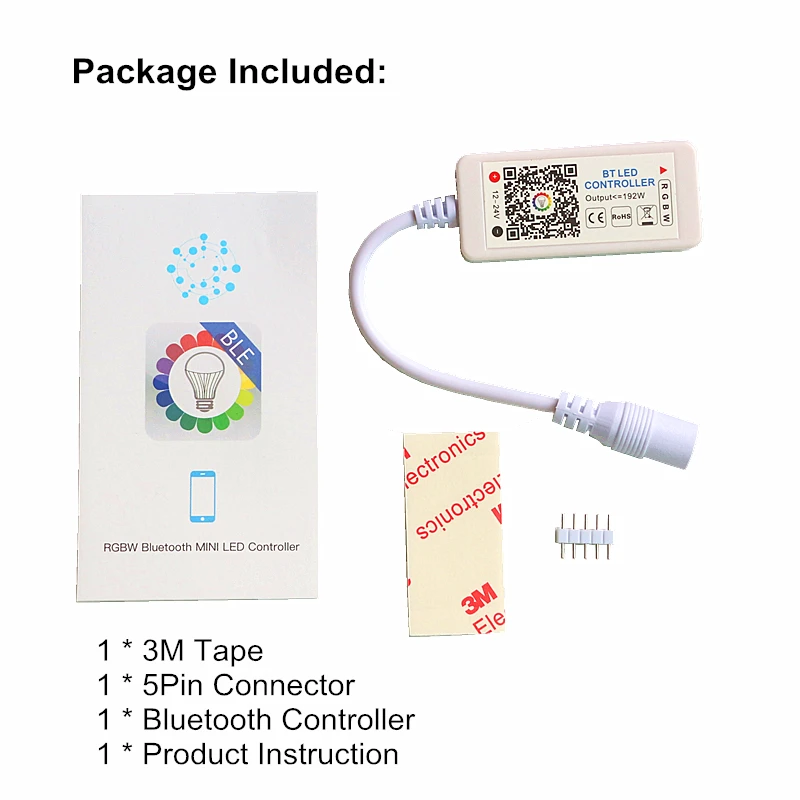 DC 12 24 в 192 Вт макс. выход Волшебный дом мини Bluetooth RGBW светодиодный контроллер для 2835