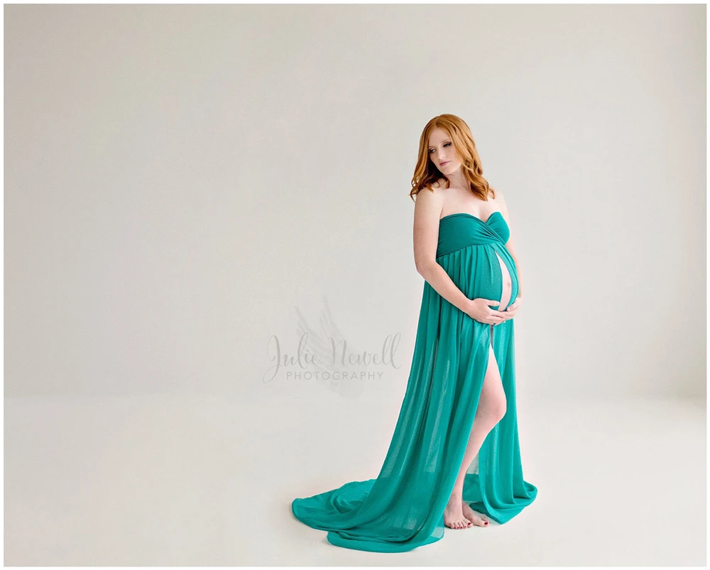 New Sexy Maternity Dresses Photography Props Long Pregnancy Dress Split Front Pregnant Women Maxi Maternity Gown For Photo Shoot (1)