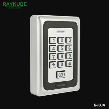 

RAYKUBE Access Control Password Keypad RFID 125HKz Reader Metal Case R-K04