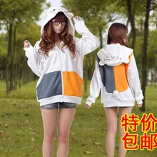 Аниме Нацумэ Yuujinchou Nyanko сенсей Cat Косплэй куртка с капюшоном белый/черный с капюшоном Пальто; костюм Размеры S-XXL