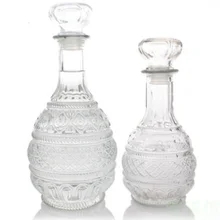 1 шт. 500 мл 1000 мл Хрустальный виски вино рюмка стеклянная бутылка с крышкой пробка питьевой Бар Графин JR1086