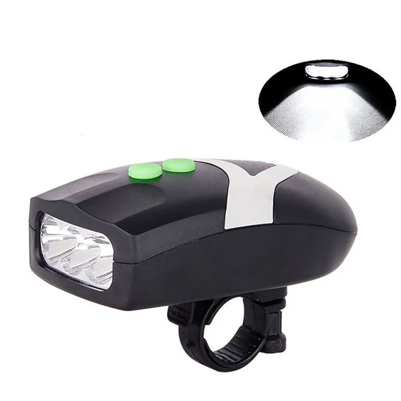 

3 LED 2in1 Waterproof Cycling Headlight Bicycle Lamp With Horn Electronic Bell Alarm Light