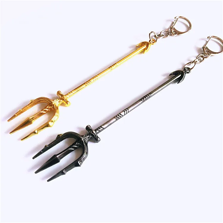 Кинореквизит безделушка Aquaman Trident Bags брелок подвеска из цинкового сплава|Игровые