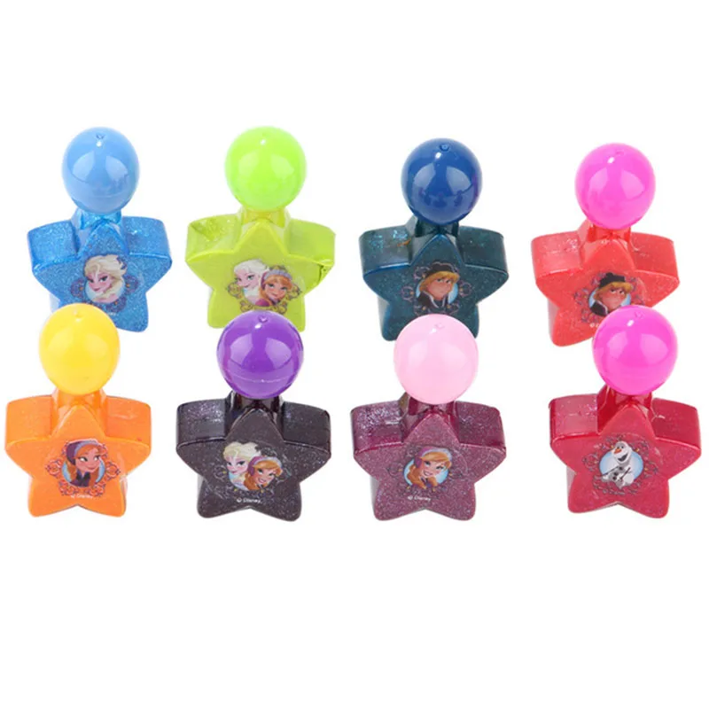 8 pcs/set Disney Princess 8 Color nail polish girls Toy Makeup frozen elsa anna Cosmetic Dance gift