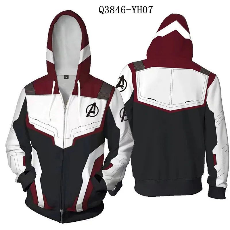 2019 Marvel Heroes Movie Jacket Avengers Endgame 3D Zipper Hoodies Men Sweatshirt Hip Hop Hoody Hot Outerwear Drop Shipping