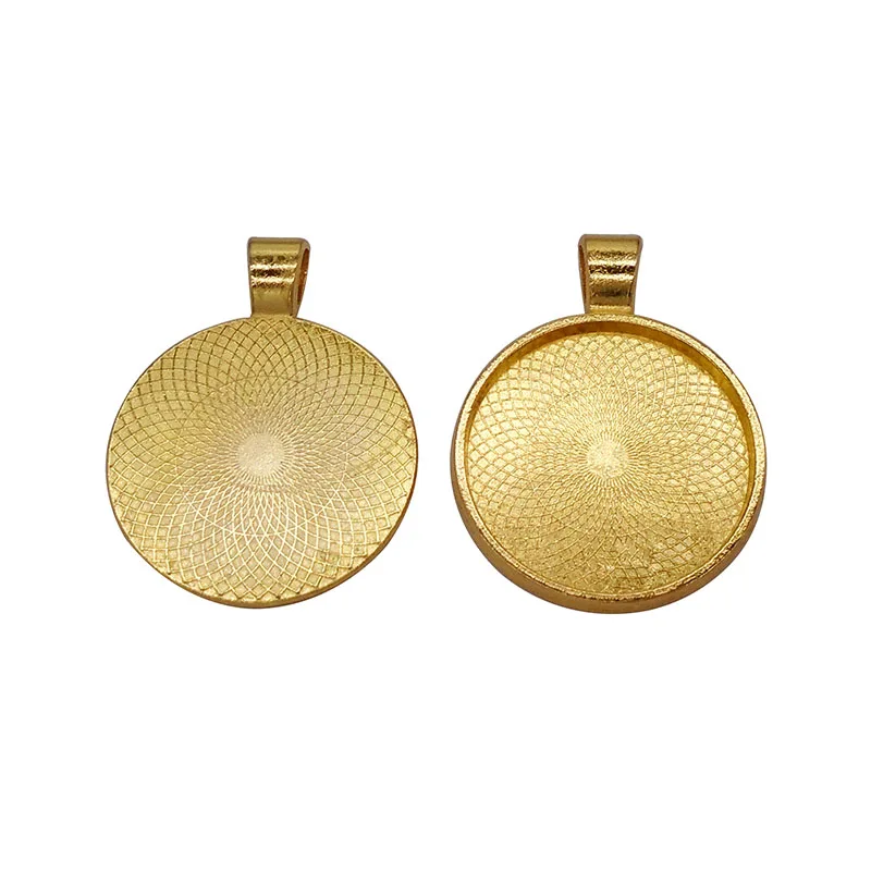 ZXZ-10pcs-Gold-Plated-25mm-Necklace-Pendant-Setting-Cabochon-Cameo-Base-Tray-Bezel-Blank-Fit-25mm