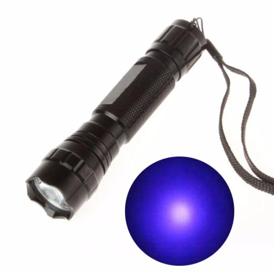 UV WF-501B LED 365NM ultra violet BlackLight lampe torche 18650 éclairage50m C*