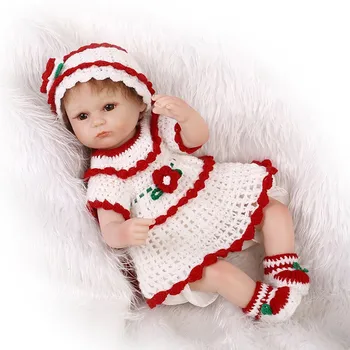 

18" bebe real reborn babies dolls cloth body silicone reborn girl dolls toys children gift alive toddler bonecas