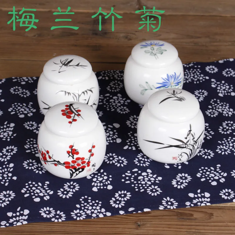 

The tea packing box of coarse pottery tea pot meilanzhuju ceramic tea pot storage seal small incense tea pot