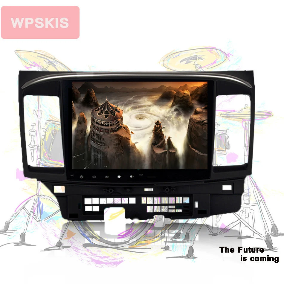 Top 8 Core Android 9.0 HD 1024*600 Auto Car stereo dvd video player for Mitsubishi Lancer 2007 2008 2009 2010 2012 2013 15 Head unit 4
