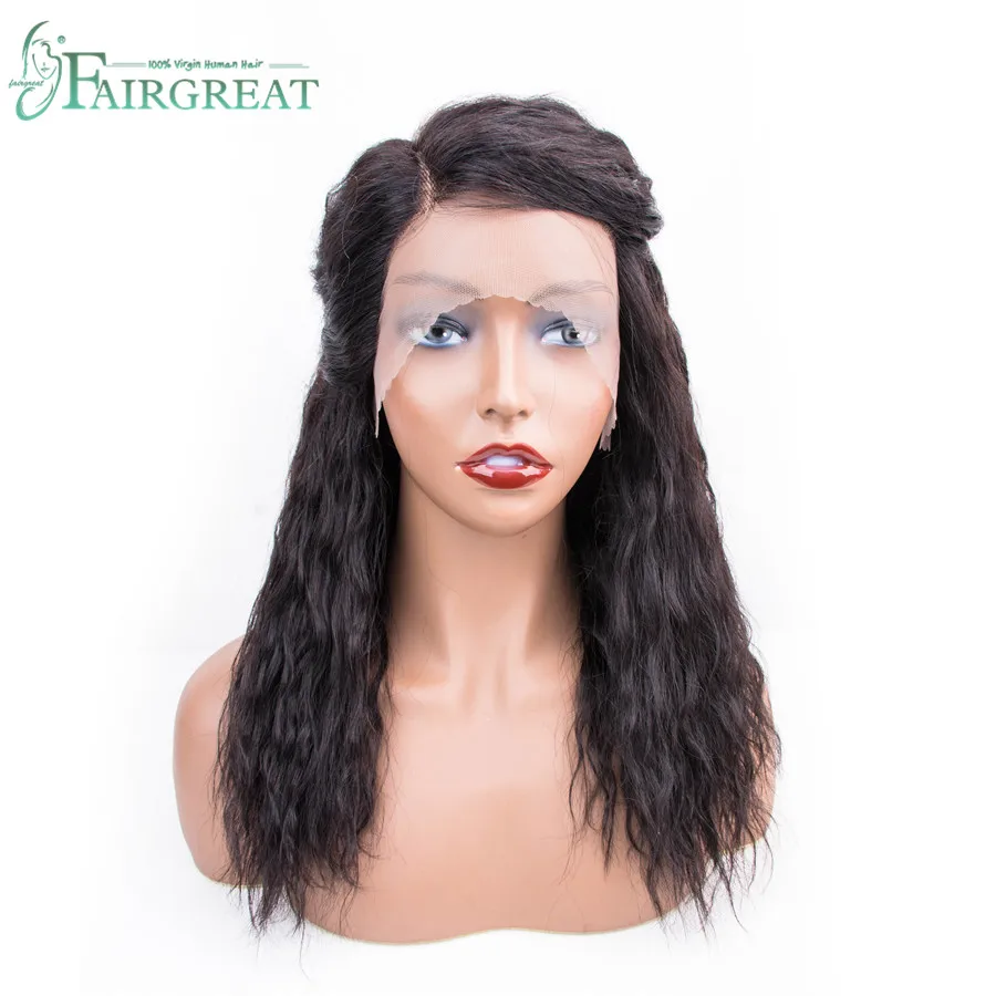 

Natural Wave Deep Parting Human Hair Wig Lace Front Human Hair Wigs Peruvian Non Remy Hair Deep Invisible Side Part Wig