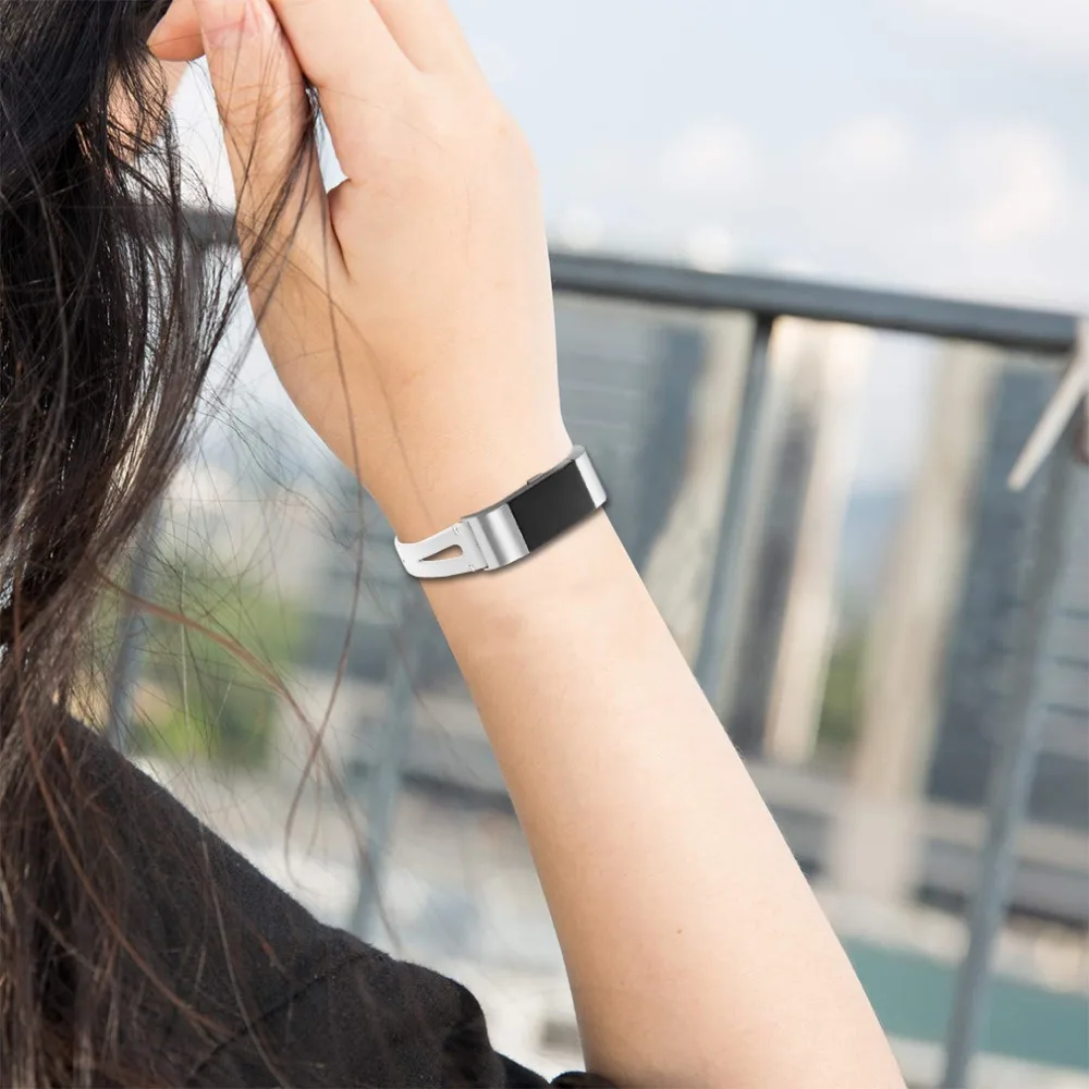 Новый модный кожаный ремешок LXsmart для Fitbit Charge 2 band спортивные Смарт часы сменный
