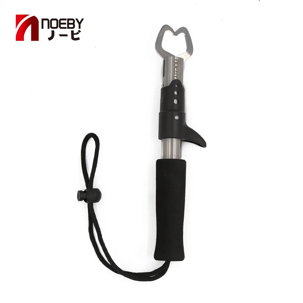 Fishing Gripper Fishing Tools Noeby 22cm Fishing Gripper Portable Stainless Steel Fish Lip Controller Handle Grab Fishing Tackle Plier Holder