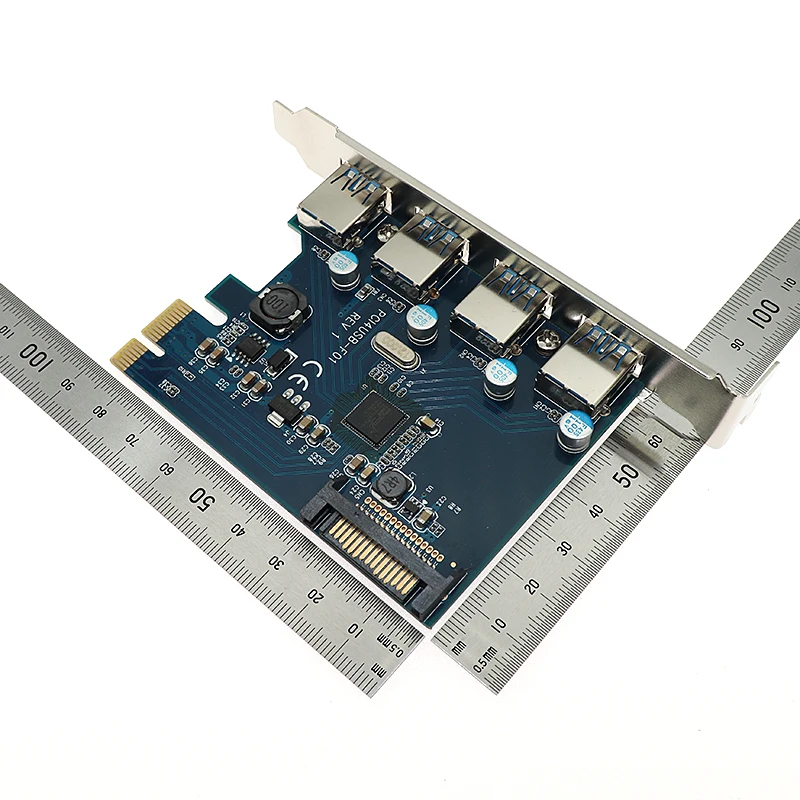 Хит продаж 4 портовый Суперскоростной USB 3 0 PCI Express адаптер для карты контроллера 15