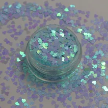 Tci07 он Книги по искусству формы перламутровый переливающийся светло-голубой Цвета конфетти блестки блеск для ногтей Книги по искусству DIY украшения 1 упаковка = 50 г