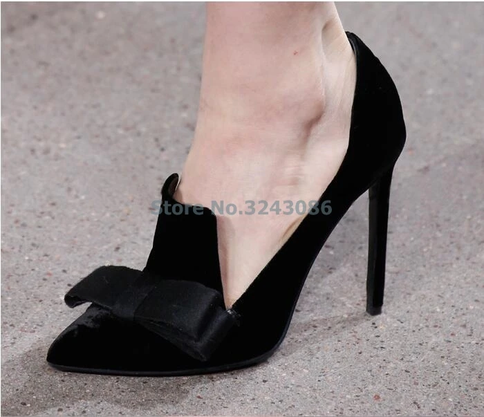 black velvet stilettos