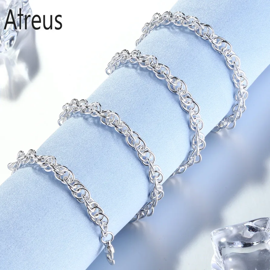 

Atreus 1piece Circle Connector Twist Link Chain for necklace pendant accessories for costume jewelry men female long chain 62cm