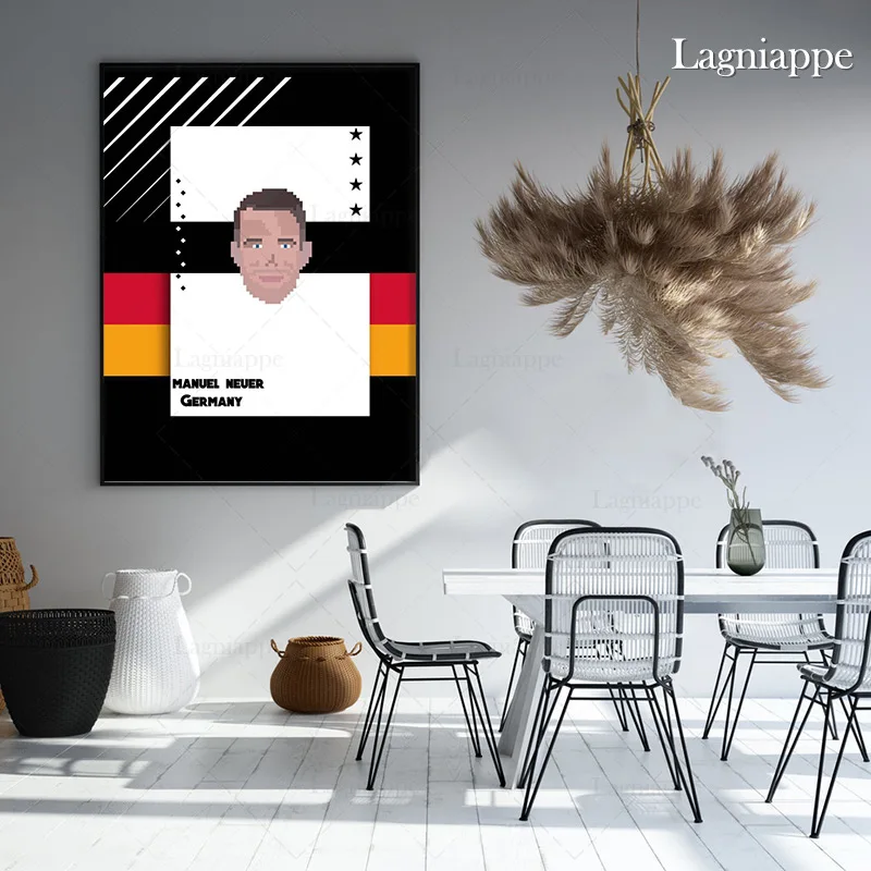 

Manuel neuer Germany 8bit pixel Home Kids Baby living Room Bedroom Decor Print Poster Picture Painting Wall Art Canvas