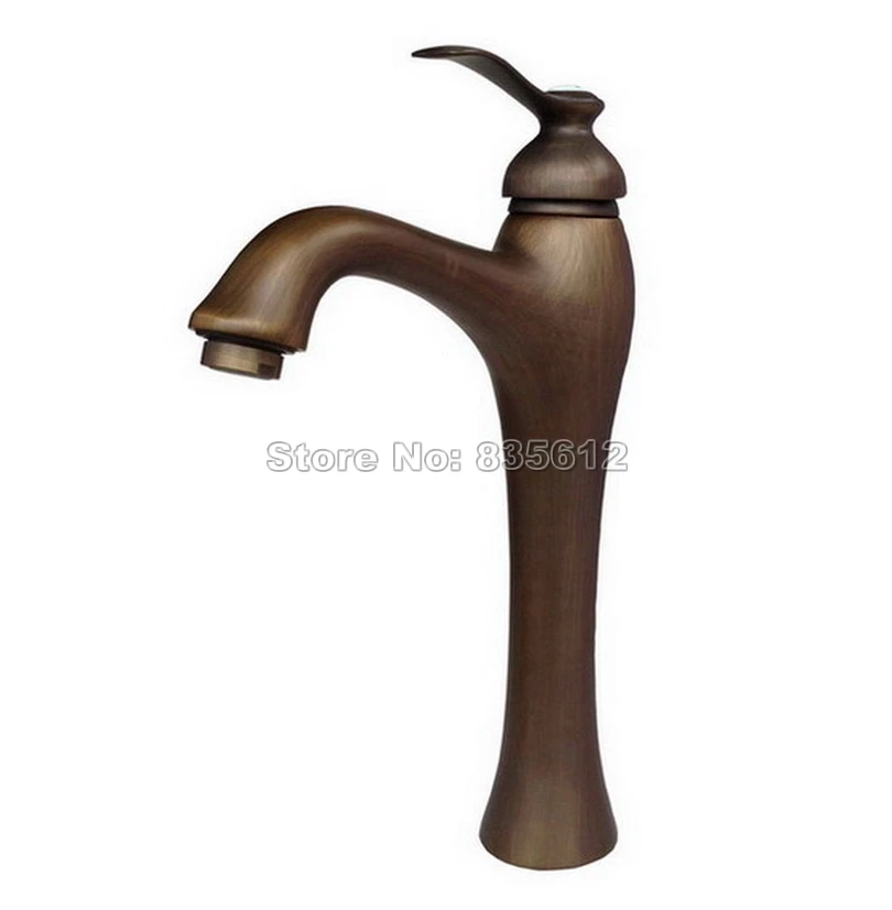 

Deck Mounted Bathroom Basin / Kitchen Vessel Sink Sink Single Handle Single Hole Faucet Antique Brass Mixer Tap Wan033